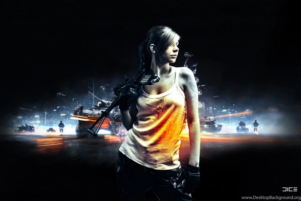 Battlefield Game Girl Soldier Poster Wallpapers