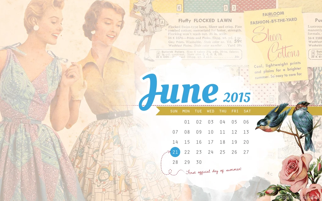 FREE June 2015 Desktop Wallpapers Calendar – Lucky Lucille