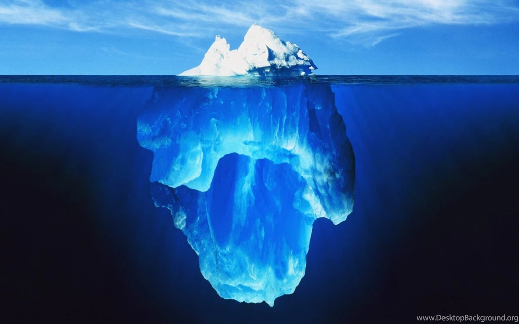 Download Wallpapers 1680x1050 Glacier, Iceberg, Under Water ...