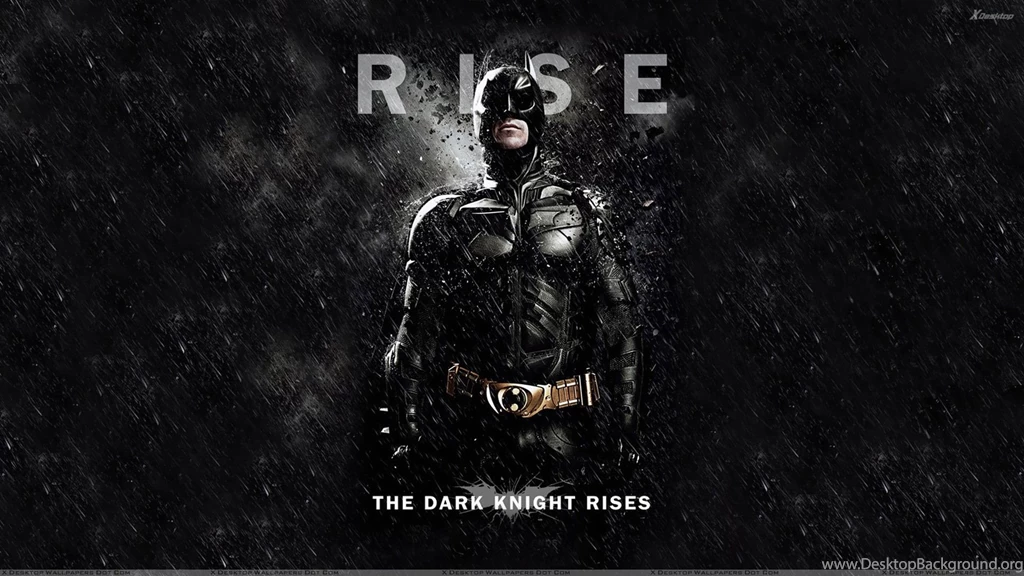 The Dark Knight Rises – Christian Bale As Batman And Black Rainy ...