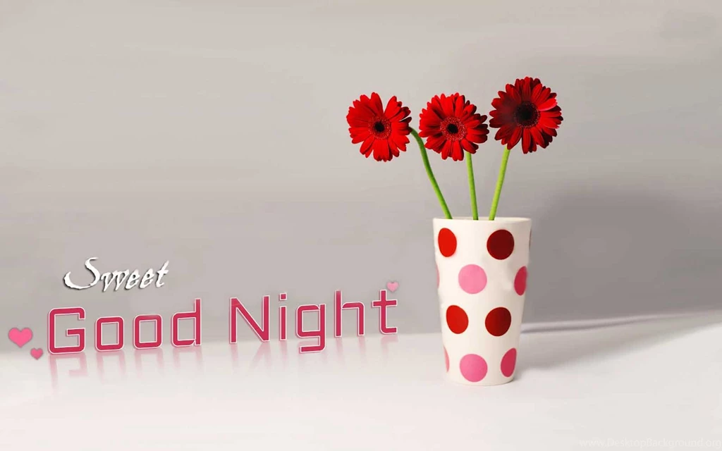 Good Night Sweet Dream Photo With Flower Port Wallpapers