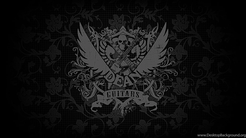 Black Red Symbol Steel Guitars Dean Floral Eyefinity Wallpapers ...