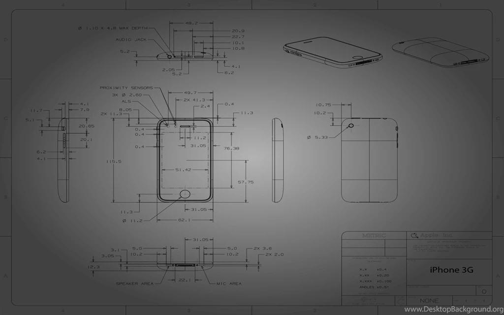 iPhone 3G Blueprint Wallpapers