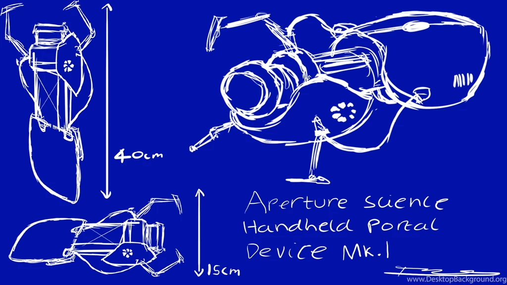 Portal Gun Blueprint Wallpapers By TomDoesArt On DeviantArt