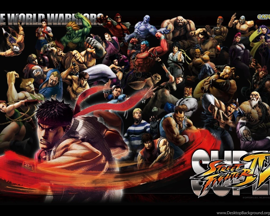 Super Street Fighter 4 Game Characters Group Photo 1280x1024 ...