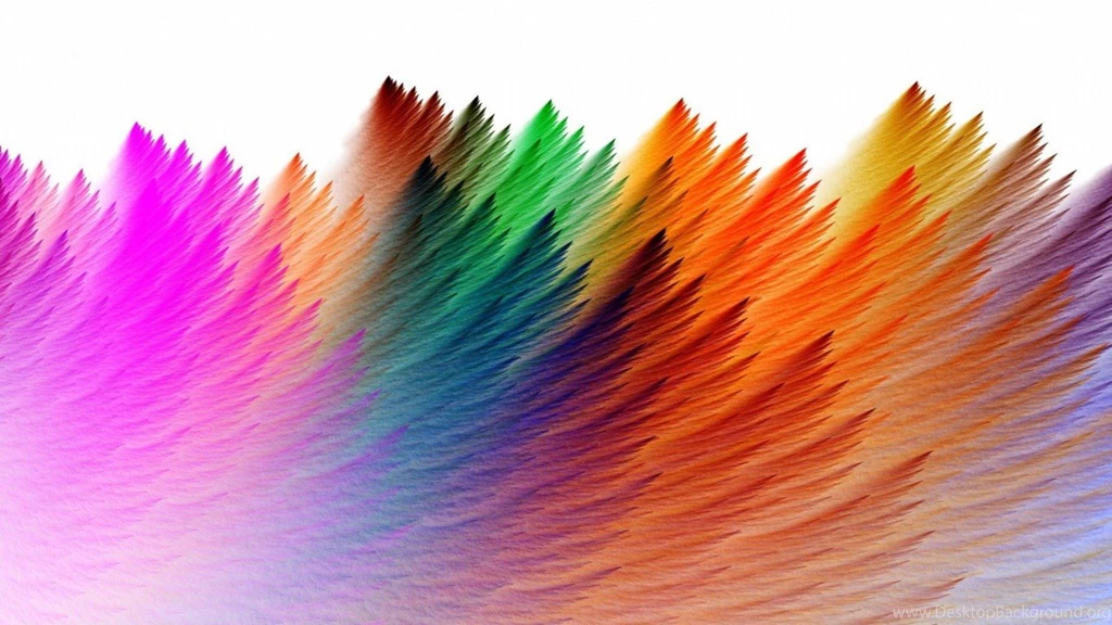 Wallpapers Vector Rainbow Feathers Best 1366x768