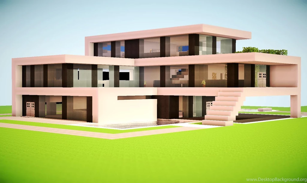 Minecraft Modern House Render