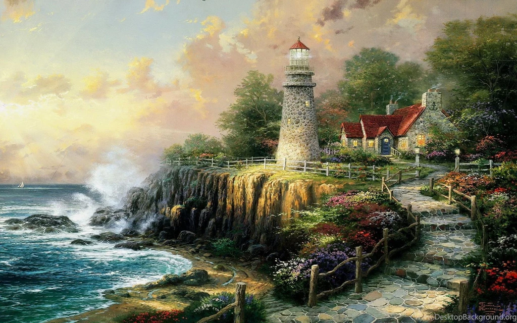 Image From Http://www.artwallpaper.eu/Thomas Kinkade/images/Thomas ...