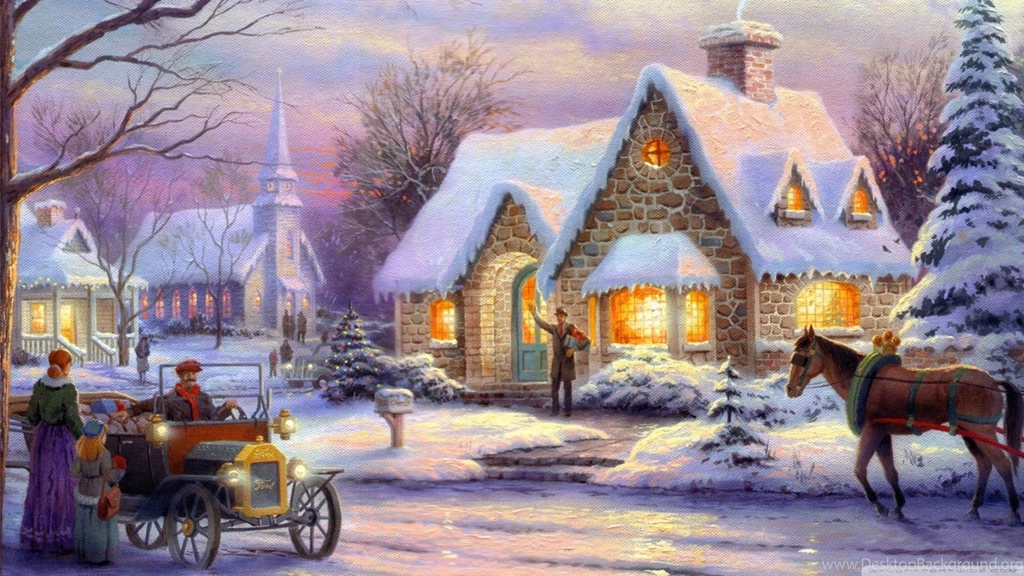 Memories Of Christmas By Thomas Kinkade HD Desktop Wallpapers ...
