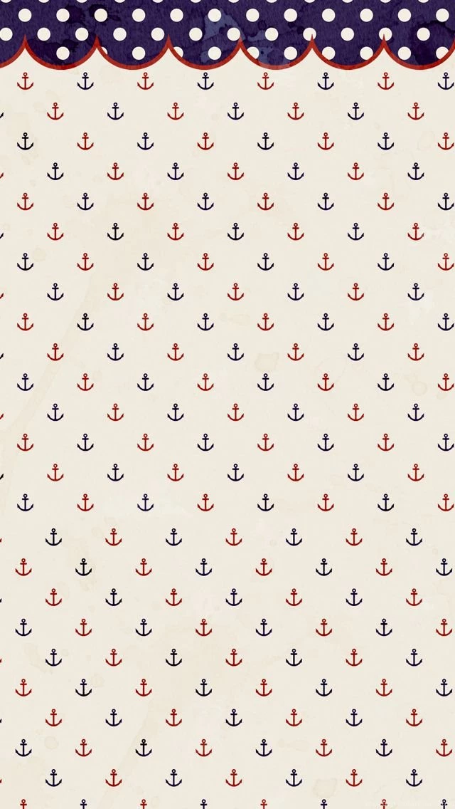 Navy Anchors Blue Marine Pattern iPhone 5 Wallpapers / IPod ...