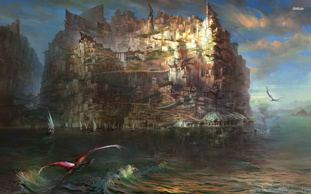 Dragon Flying Towards The Kingdom Wallpapers » WallDevil Best ...