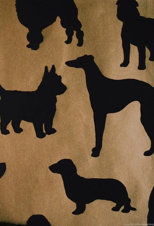 Wallpapers Gold Metallic Wallpapers With Silouettes Of Dogs In Black ...