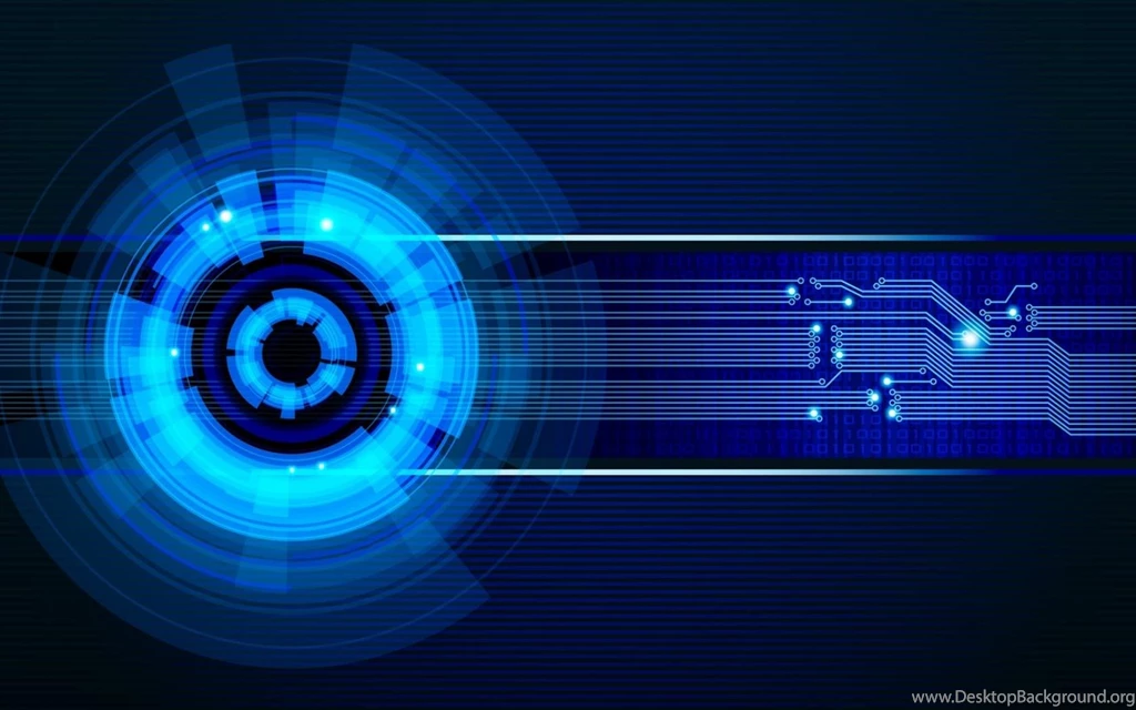 Futuristic Vector Technology Circuits Graphic Design Blue ...