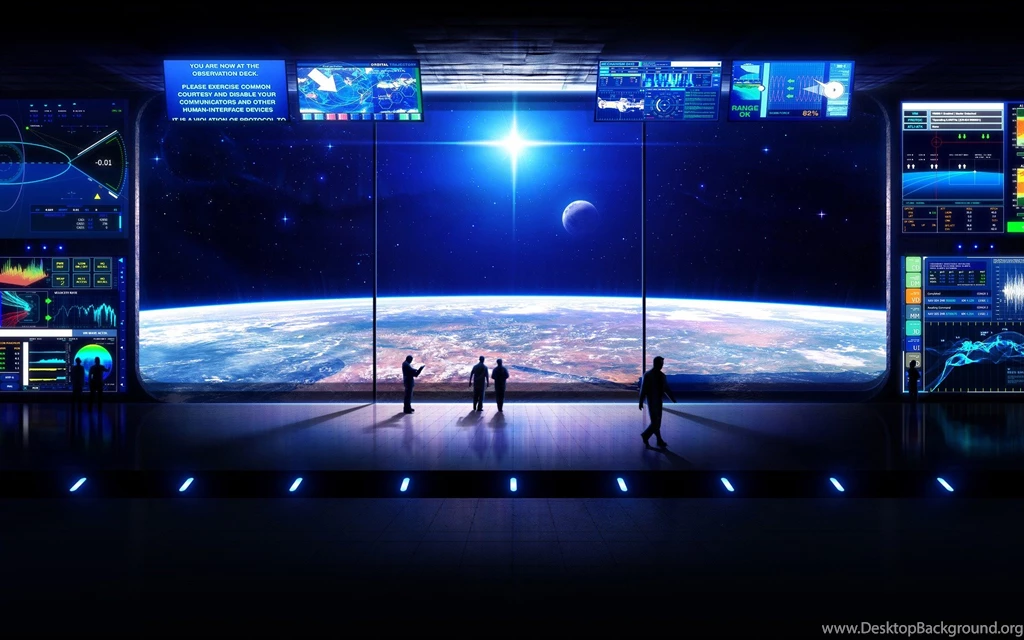 View From A Futuristic Space Station Wallpapers