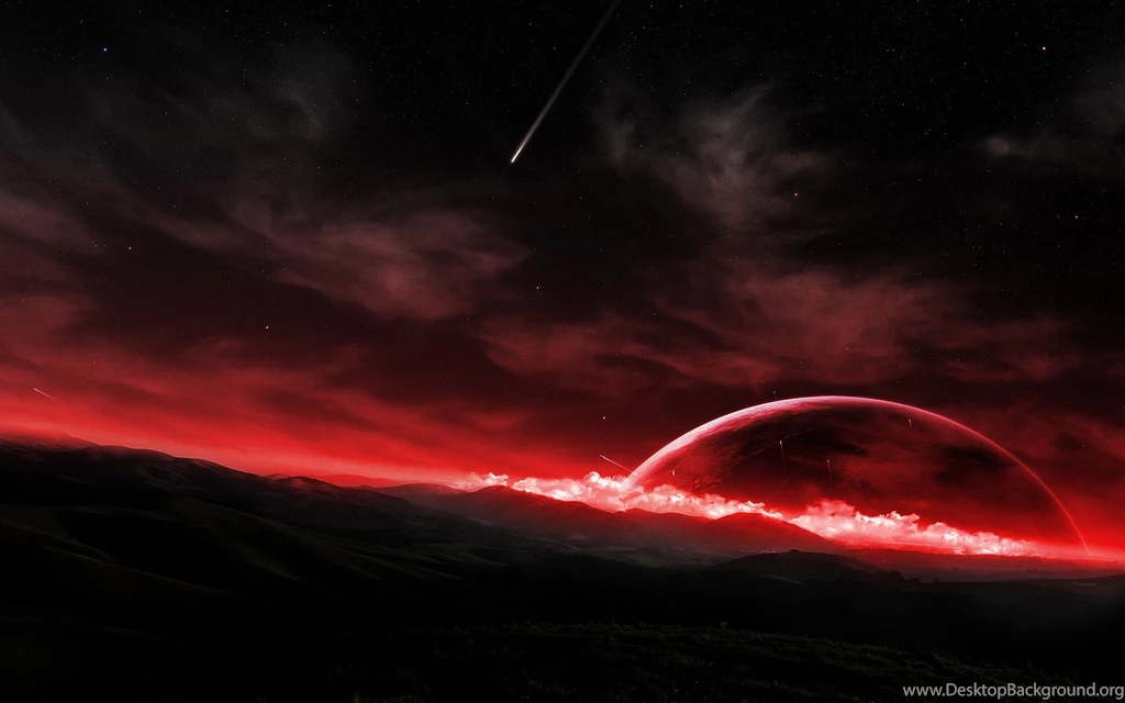 Red Futuristic Landscape Wallpapers