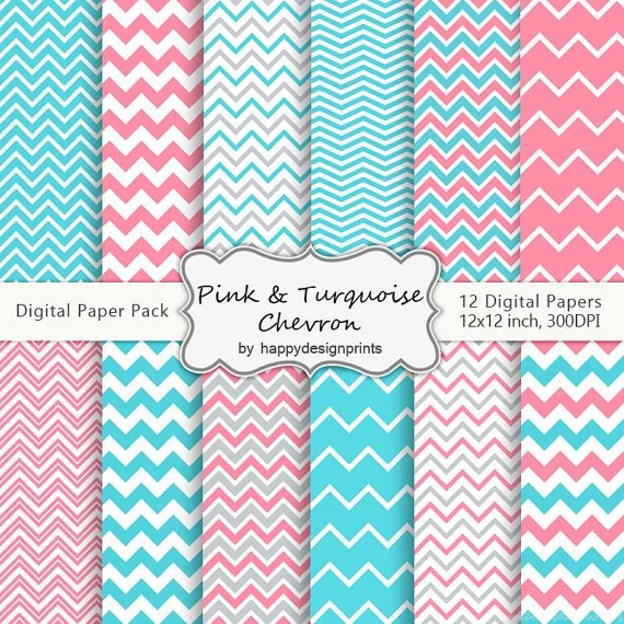 Pink Turquoise Chevron Pastel Wallpapers By Happydesignprints