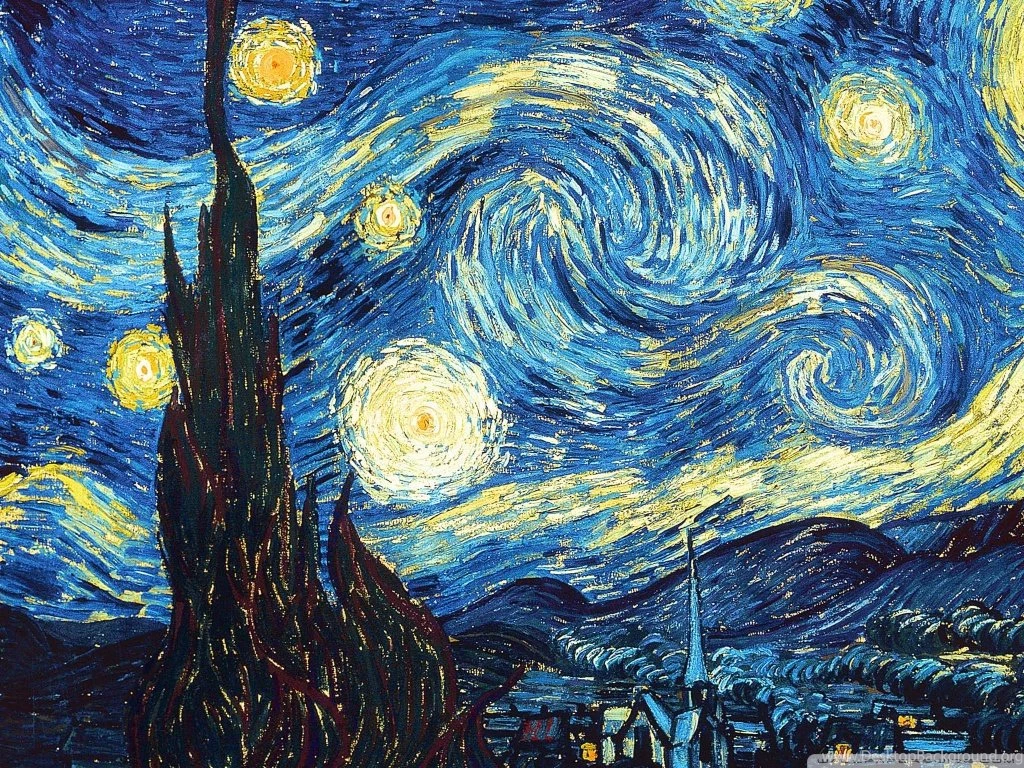 The Starry Night HD Desktop Wallpapers : Widescreen : High ...