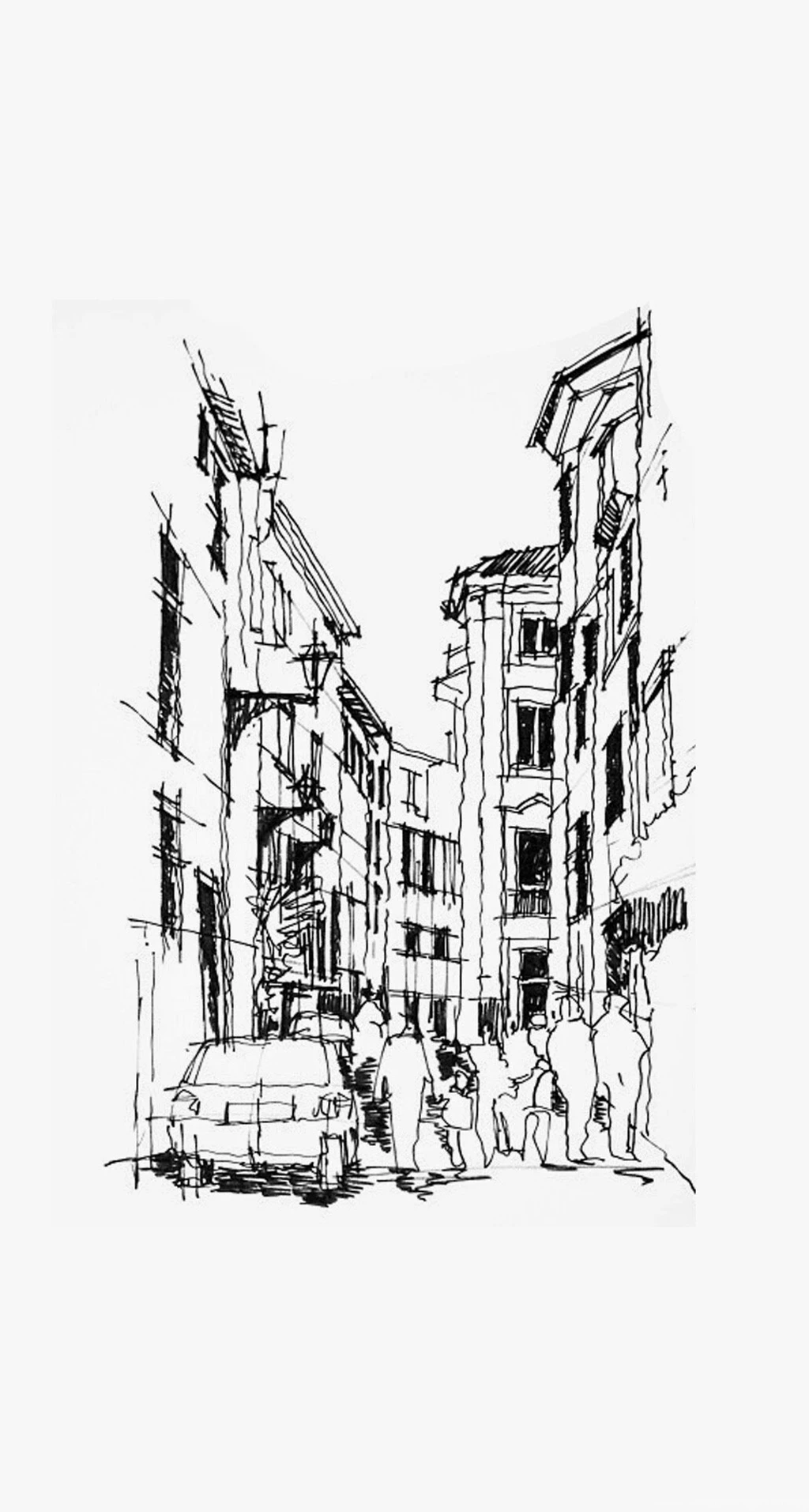 Vintage street in Cinque terre, Italy. Colored pencil drawing artwork with  white artistic frame. Sketch isolated fine art. Creative print for canvas  or textile. Wallpaper, poster or postcard design. Stock Illustration |