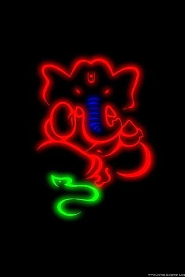 Multiple Color Line Art Of Ganesha Iphone 5s Full Hd Wallpapers ...