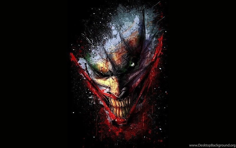 Batman Joker Black Drawing Dark Free Desktop Backgrounds And ...