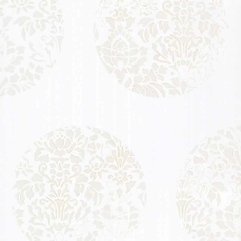 Cerclé White Wallpaper, White Wallpaper, Tres Tintas Wallpapers