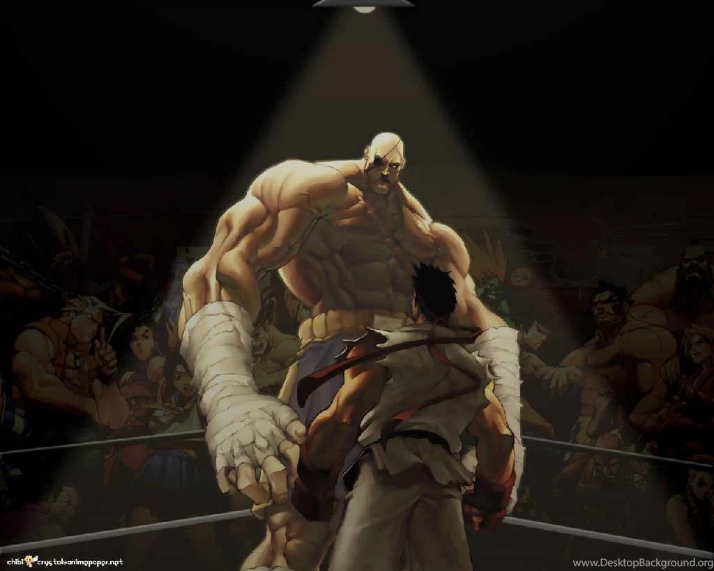 Sagat And Ryu In The Ring Street Fighter Wallpapers
