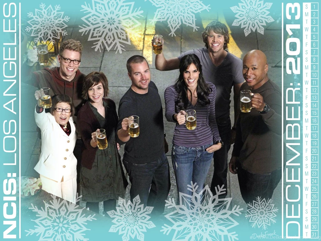 NCIS Los Angeles Desktop Calendar For December — Happy Holidays ...