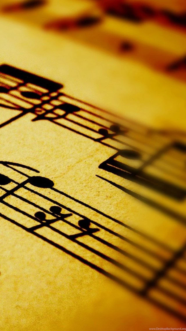 Music Notes On Sheet Music iPhone 5 Wallpapers (640x1136)