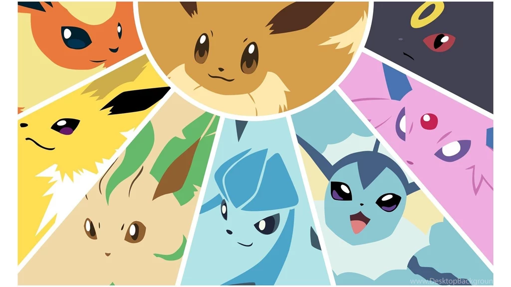 Pokemon Flareon Eevee Vaporeon Jolteon Eeveelutions Leafeon ...