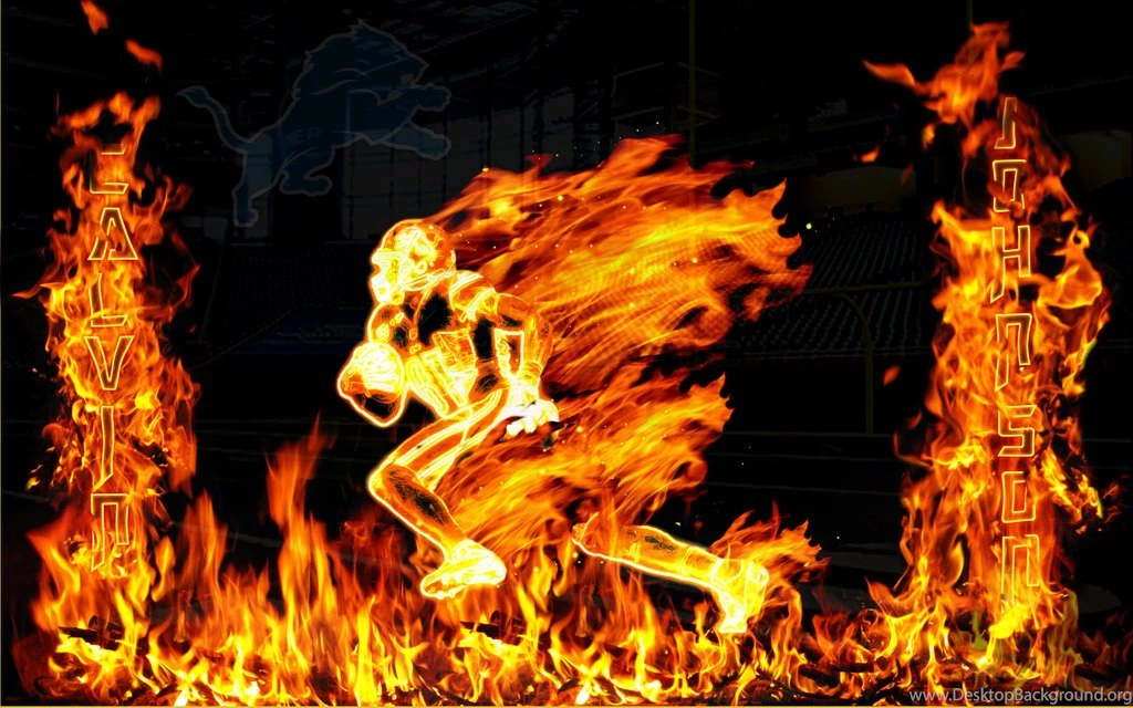 Calvin Johnson Flames : Desktop And Mobile Wallpapers : Wallippo