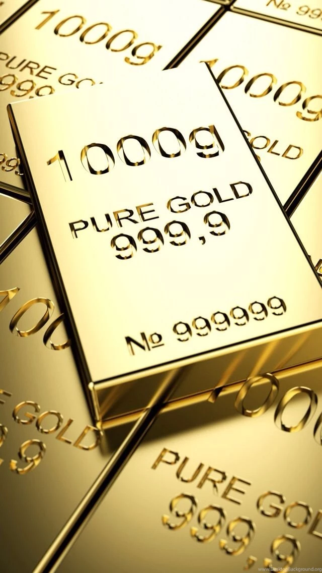 GOLD MOBILE CELL PHONE, IPHONE WALLPAPER BACKGROUND