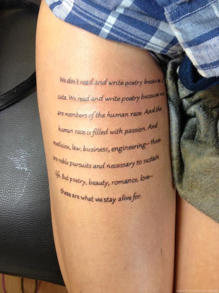 Poem I Tattooed From The Dead Poets Society By Nathanhamilton89 On ...