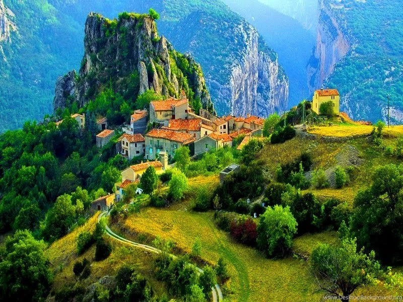 Village In High Mountains Wallpapers