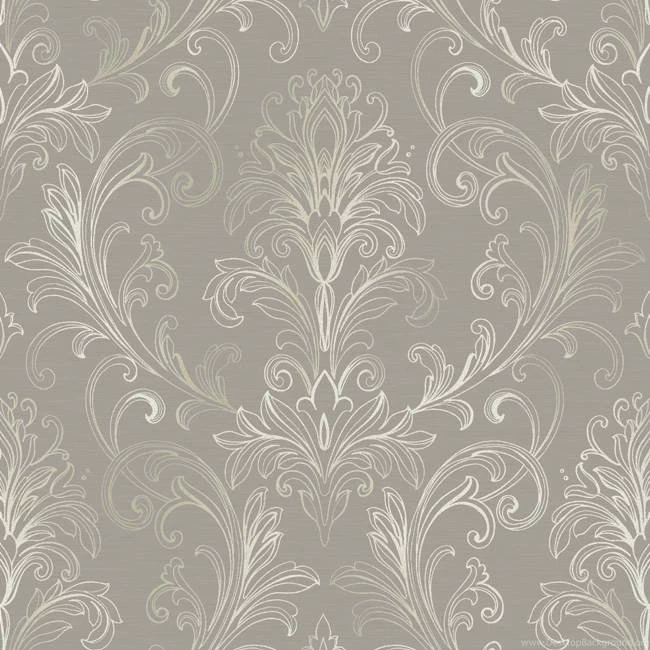 Silver White Pp5700 Damask Wallpapers By York