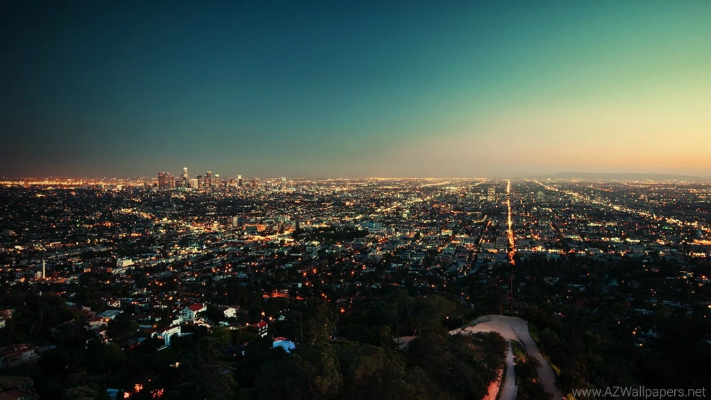 Los Angeles Night City View Wide HD Wallpapers OmWallpapers