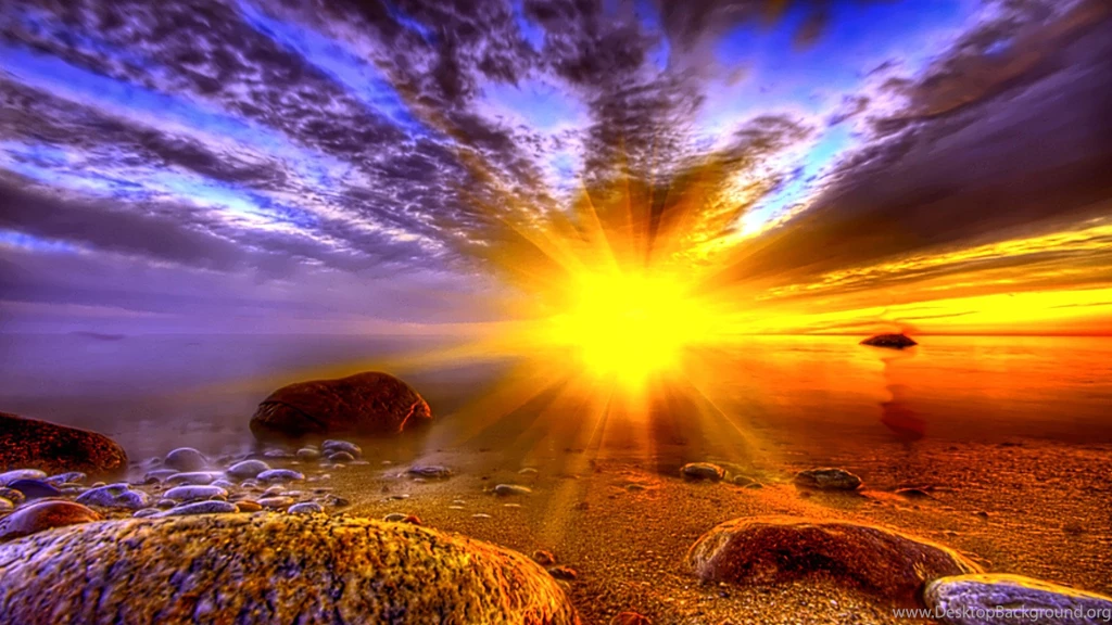 Wonders Of The Sea At Sunset Golden Sun Wallpapers, Beach Pictures ...