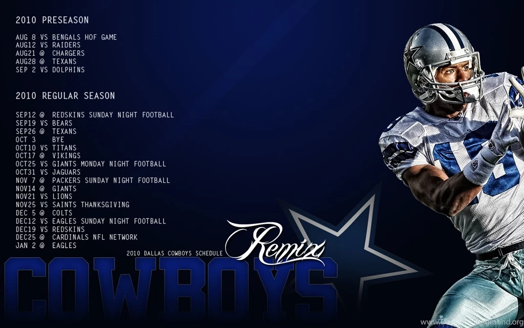 Dallas Cowboys Wallpapers Schedule