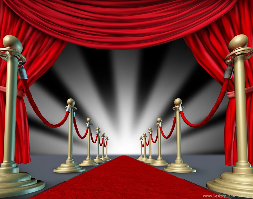 Guardrail And Stairs Covered With Red Carpet 50019 Stage Venue ...