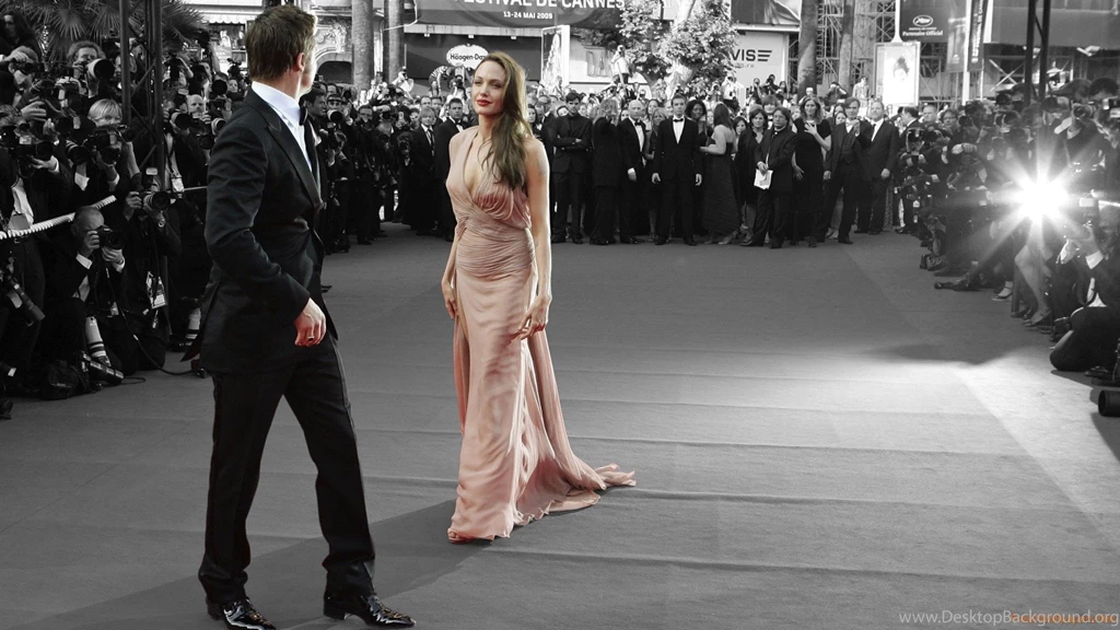 Brad Pitt And Angelina Jolie Colorsplash On Red Carpet Wallpapers ...