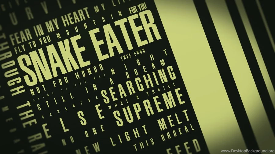 Snake Eater Typography By Insyami On DeviantArt