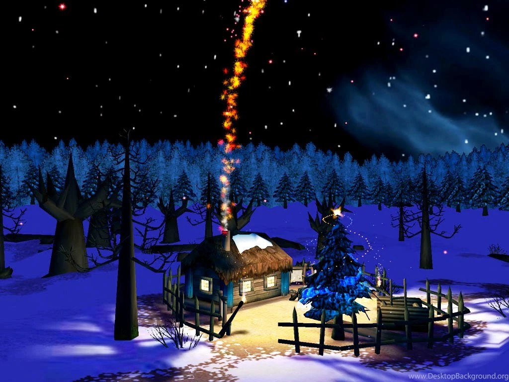 3D Animated Christmas Wallpapers Christmas Night