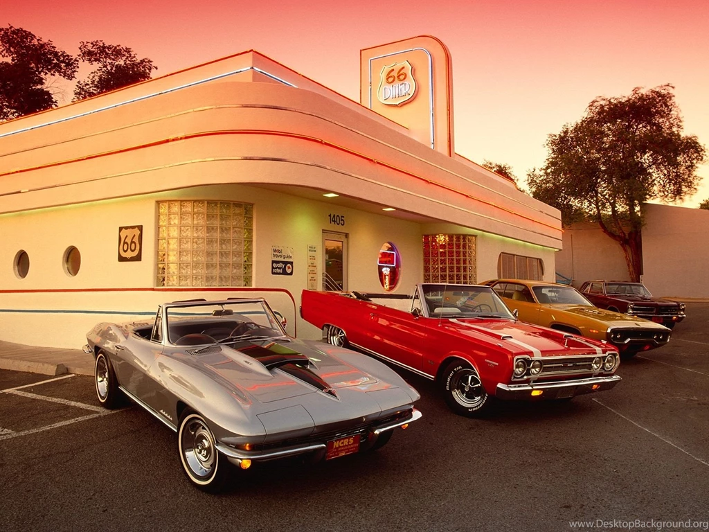 Diner Restaurant Classic Car Classic Chevrolet Corvette GTO ...