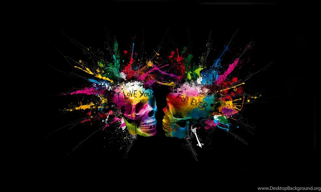 Colorful Skull Backgrounds