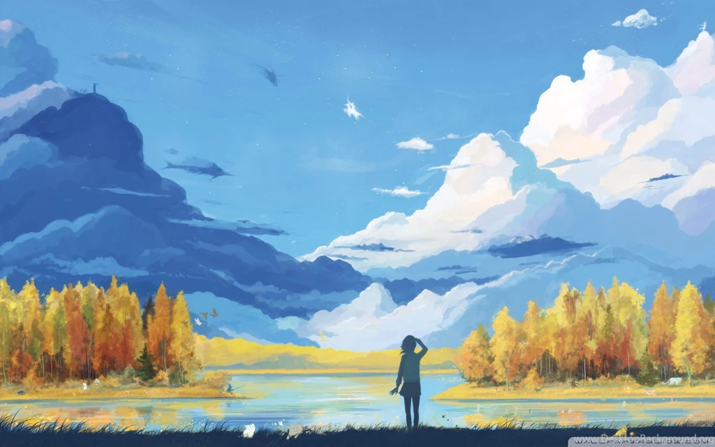 Fall Scenery Painting HD Desktop Wallpapers : High Definition ...