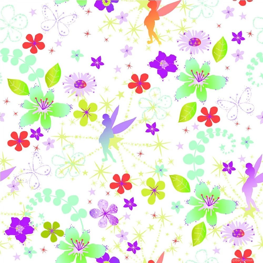 Disney Tinkerbell Retro Fairies Childrens Kids Girls' Wallpapers D72399