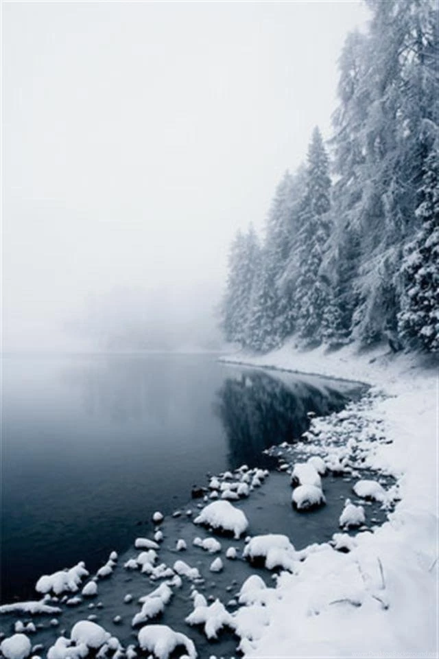 Winter Lake HD iPhone Wallpapers, iPhone 5(s)/4(s)/3G Wallpapers