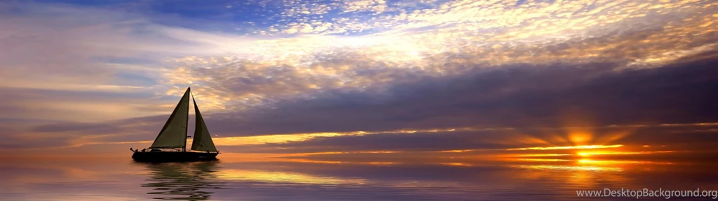 Download Sailing Sunrise HD Wallpapers In 3840x1080 : Widescreen ...