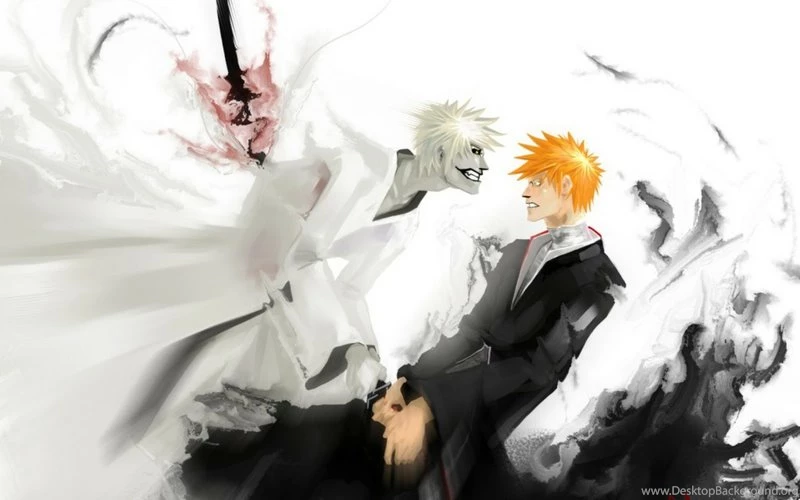 Bad Ichigo Hollow Holllow Vs Shinigami – Anime Bleach HD Desktop ...