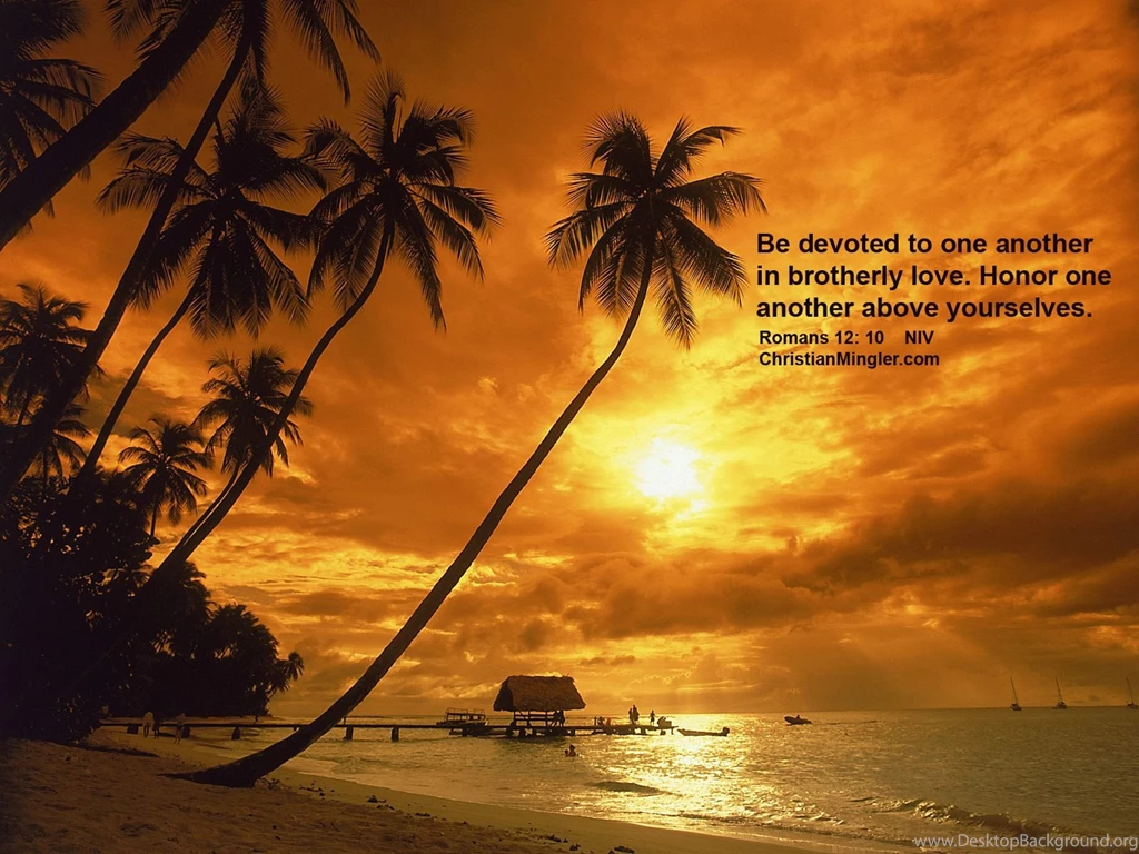 Free Christian Sunset Wallpapers Romans 12: 10