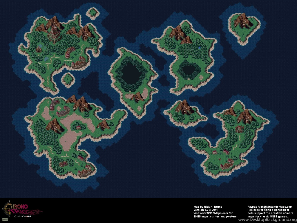 Chrono Trigger Map Selection Super Nintendo (SNES) Backgrounds ...